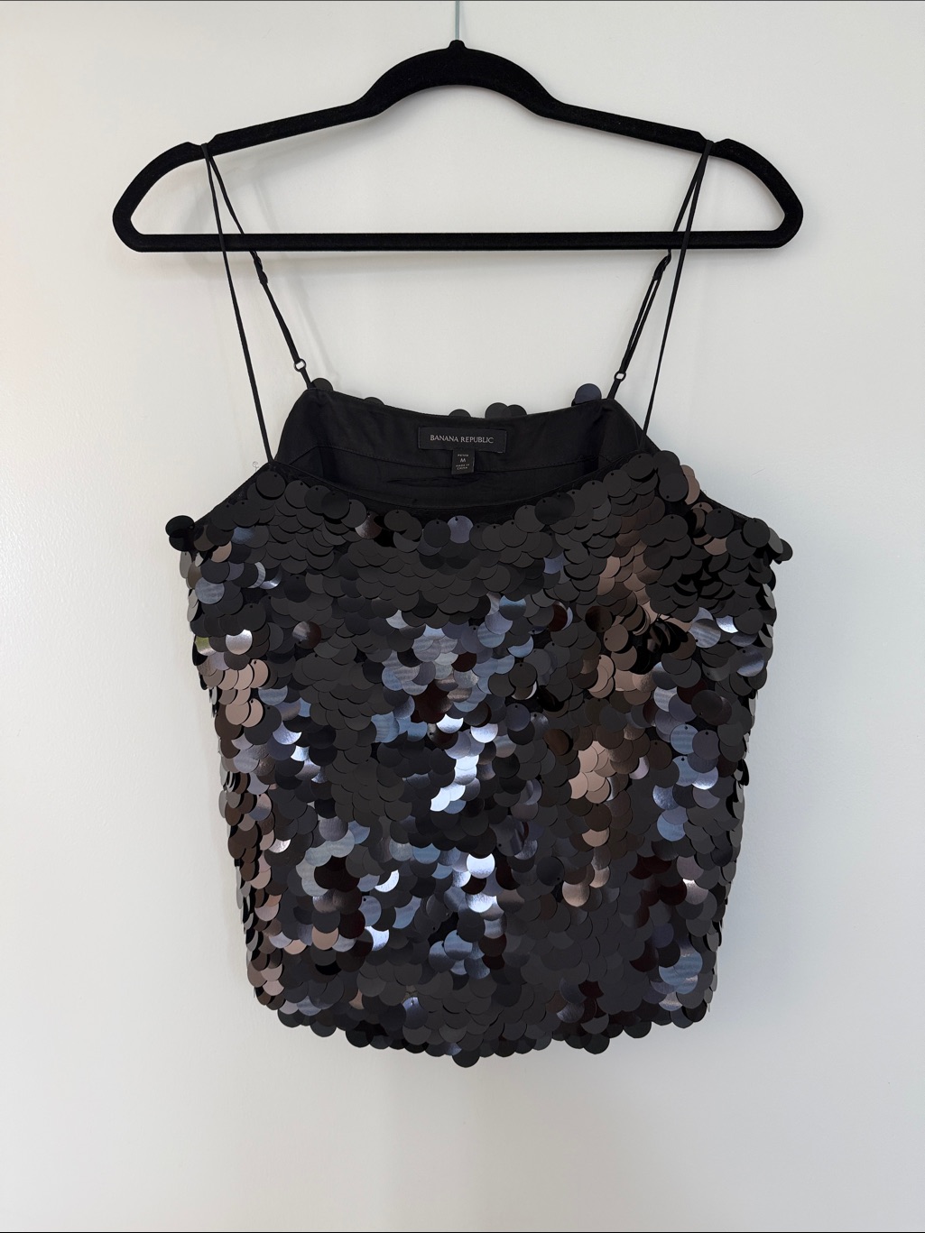 Banana Republic Black Sequin Camisole